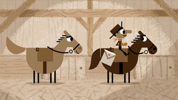 155th Anniversary of the Pony Express Doodle - Google Doodles